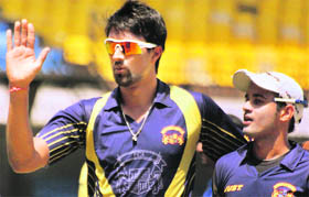 Punjabs Rahul Sharma claimed a hat-trick against Uttar Pradesh in Indore on Saturday.