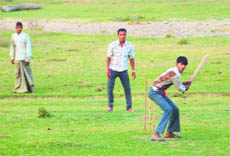 A match in progress in the Gujjar Premier League.