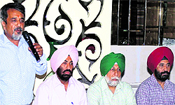 Some members of the steering committee of the newly formed Punjab Bar Association in Jalandhar on Sunday