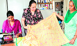 Women in Tarn Taran's Sarhali village working with various boutiques earn Rs150-Rs 250 per day