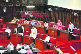 NC members demand constitution of a House Committee to look into the alleged scam in the PHE Department in the Legislative Council on Monday