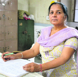 Surinder Kaur who lost her gold ornaments to miscreants in Ludhiana on Monday.