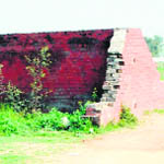 A broken wall