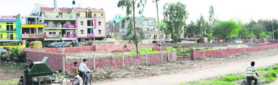 The encroached land in Kajehri village in Chandigarh. Tribune photo: Parvesh Chauhan