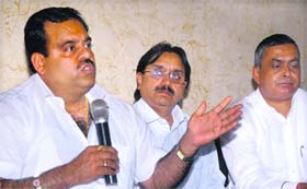 Punjab BJP general secretary Tarun Chugh addresses a press conference in Jalandhar