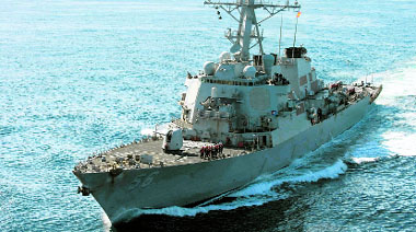 A file photo of the USS John S McCain.