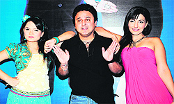 Star cast of show Jeanie Aur Juju" in Amritsar on Wednesday