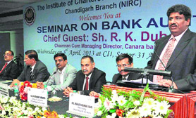 A seminar organised by the Institute of Chartered Accountants of India under way in Chandigarh on Wednesday.