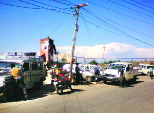 Agency Park in Pauri town that has been converted into a parking lot.