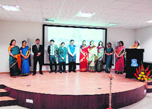 Veena Singh, Principal of Unison World School, introduces the staff members to parents at the 7th parents orientation programme held on the school premises on Wednesday.