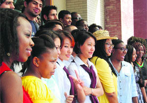 Students participate in the International Students Fest of the PCTE Group of Institutes in Ludhiana. 