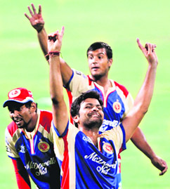 Royal Challengers Bangalore team during training.