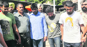 The accused in advocate Amanpreet Singhs murder at the District Courts in Mohali on Thursday.
