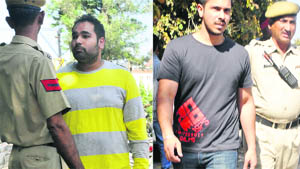 The two accused arrested outside the district court in Mohali on Thursday.