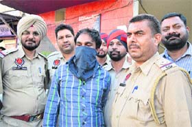 The accused in police custody in Ludhiana