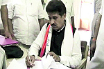 RK Chaudhary files his nomination papers from the Doon Assembly constituency in Himachal Pradesh