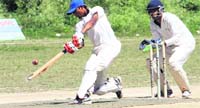 A match in progress during the 5th All-India Uttarakhand Cup Cricket Tournament in Dehradun on Friday. Tribune photo: Vinod Pundir