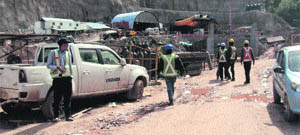 Workers resumed work on the Chenani-Nashri tunnel at Nashri in Batote on Thursday. 