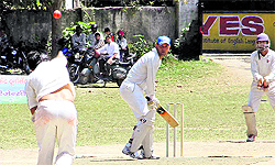 A semi-final match under way during the the 5th All-India Uttarakhand Cup Cricket Tournament in Dehradun on Saturday