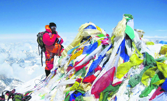 On top of the world, looking down on creation: Nivedita Choudhary at the summit of Mt Everest