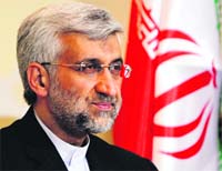 Iran's chief negotiator Saeed Jalili addresses a news conference after the talks on Iran's nuclear programme in Almaty on Saturday. Reuters