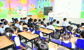 students attend class on the first day.