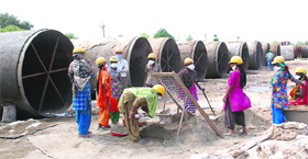 Work in progress at Bukhri village 