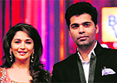 Madhuri Dixit and Karan Johar