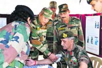 The Army observed the World Health Day on Monday with the theme high blood pressure at 25 infantry division, Rajouri. Tribune Photo: Ranjit Thakur