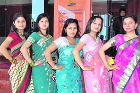 On to fresh horizons: Girls of Dharamsala College during the farewell party