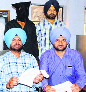 The accused in police custody in Amritsar