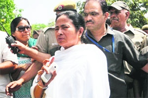 West Bengal CM Mamata Banerjee talks to mediapersons in New Delhi on Wednesday