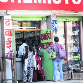 A medical store at the PGI