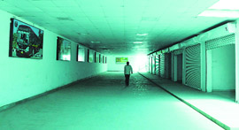 The Pedestrian Underpass opposite the Mini-Secretariat in Ludhiana where nine shops were put under the hammer on Friday.