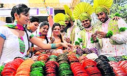 Choose from a variety of products on display at Himachal Bhawan in Chandigarh