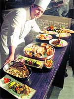 The chef at JW Marriott , Chandigarh, dishes out a sumptuous spread