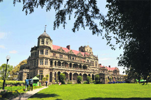 The resplendent 90-acre campus of the Indian Institute of Advanced Study in Shimla makes for a picturesque view. 