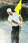Tiger Woods chips to the 12th green during the second round in Augusta, Georgia on Saturday. AP