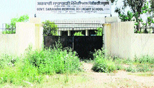 A view of Government Saragarhi Memorial Senior Secondary School at Mall Mandi in Amritsar 