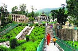 A view of the picturesque Shahdra Sharif shrine in Rajouri. Photo by writer