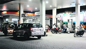 A petrol station in Jalandhar.