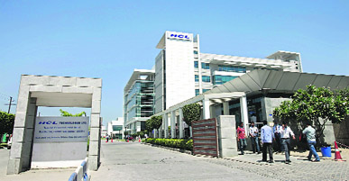 HCL Technologies headquarters in Noida. India's fourth-biggest software services provider beat analysts' estimates with a 73% rise in quarterly profit after winning orders and reducing staff for the second quarter in a row.