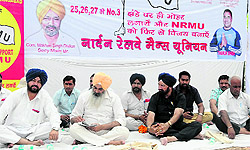 A rally was held at Bathinda on Thursday ahead of the elections of Northern Railway Mens Union (NRMU)