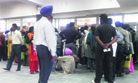 The registration counters at the New OPD Block at the PGI.