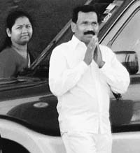 Koda out of jail after 3 years: Jharkhands former Chief Minister Madhu Koda outside the Hotwar Jail in Ranchi on Thursday. He was embroiled in an alleged money laundering case.  PTI