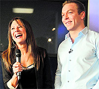 Chris Hoy and wife Sarra announce his retirement on Thursday