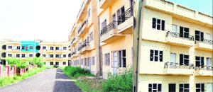 Flats in the Shri Guru Teg Bhadur Mall Mandi locality are locked years after they were constructed by the Amritsar Improvement Trust