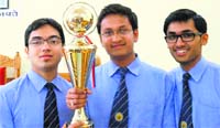 WINNING LAURELS: The University of Petroleum and Energy Studies team that recently won the national moot court competition.