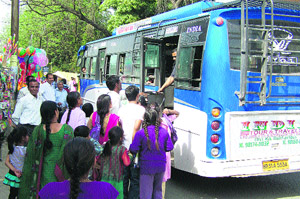 Commuters face a tough time as the conductor stops them from boarding the bus. Due to the Devta Mela, operators allow only long-distance passengers. Inconvenienced local commuters are seeking action against bus operators.