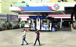 A petrol station in Jalandhar. 